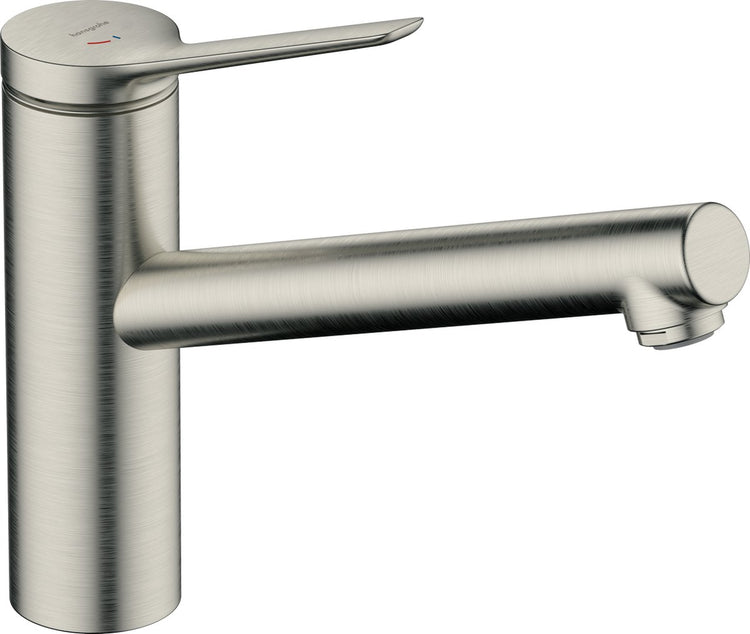 Hansgrohe Zesis M33 – Küchenmischbatterie – Einhebelsteuerung – Kaltstart-Energieeinsparung – Ecosmart-Wassereinsparung – 150 mm Größe – 1 Strahlfunktion – Edelstahl