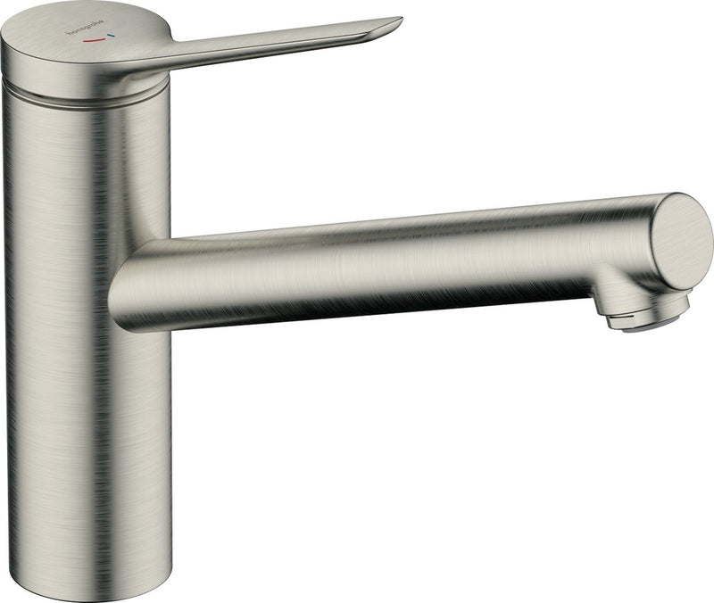 Hansgrohe Zesis M33 – Küchenmischbatterie – Einhebelsteuerung – Kaltstart-Energieeinsparung – Ecosmart-Wassereinsparung – 150 mm Größe – 1 Strahlfunktion – Edelstahl