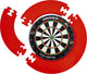 Engelhart Longfield Darts - Einfassung in 4 Teilen - Rot