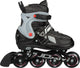 Nijdam Inline-Skates – verstellbar – Erwachsene – Asphalt-Tremor – Schwarz – Größe 43–47