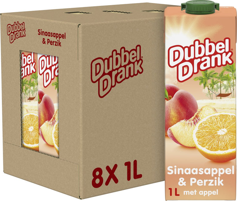 Doppelgetränk - Saft - Orangenpfirsich - 8 x 1l