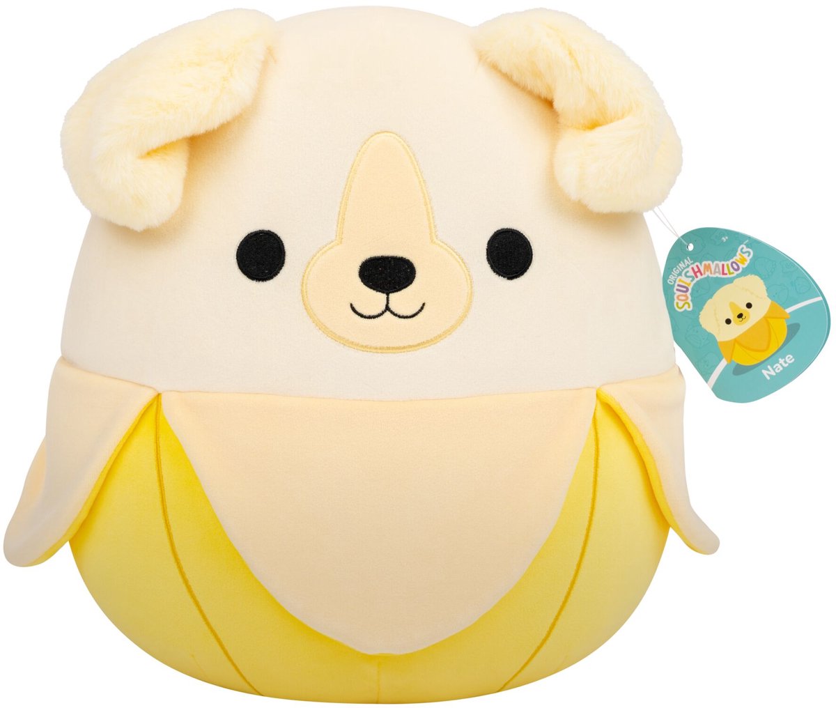 Jazwares Squishmallows – mittelgroßer Plüsch (Nate – Golden Retriever Banane) – 30 cm Plüsch