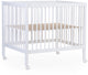 Childhome Park 97 – Laufstall mit Rollen – 3-fach höhenverstellbar – Holz – Weiß – 98 x 78 x 82 cm