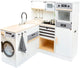 Kleiner Fuß Holz modulares Spiel Küche XL Weiß, 9dlg.