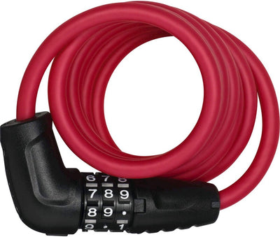 Spiralkabelschloss von Abzusagen 150 cm rot