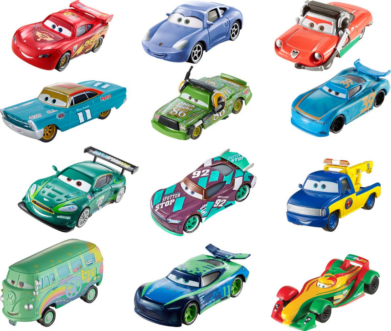 Mattel Disney Pixar Cars Überraschungsartikel aus Metall mit Clip-Streifen