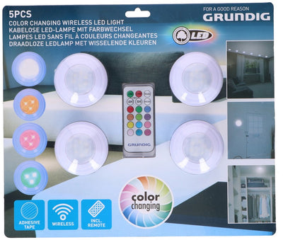 Farbwechselnde kabellose LED-Lampe, 4er-Set