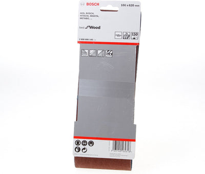 Bosch 3 Reifen 100x620 bestes Holz+Lack, 150