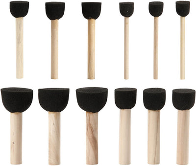 Creativ Company Schaumstoff-Tamponstäbchen, L: 9-10 cm, D 13+20+25+35 mm, 12 Stück 1 Box