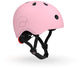 Scoot Ride Helm – Kinderhelm – S 51–55 cm – LED-Rücklicht – Magnetverschluss – verstellbar – Pink