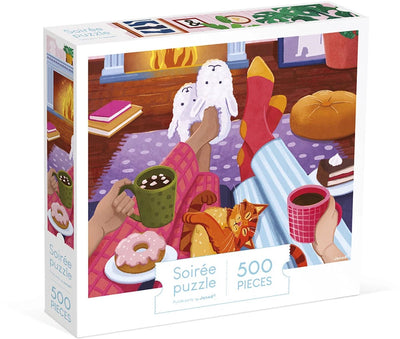 Janod - Kidult-Puzzle - Abend am Feuer - 500 Teile