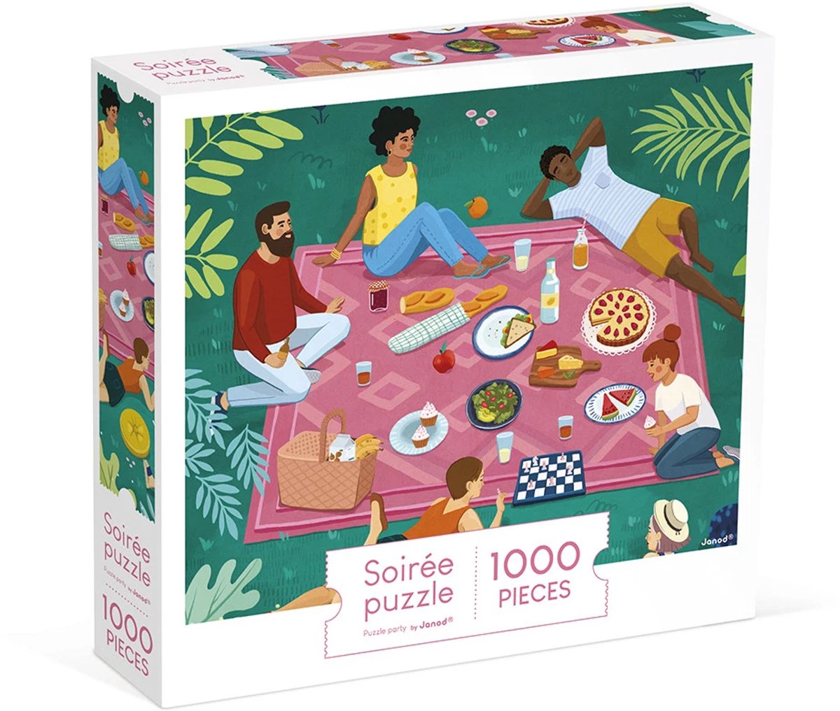 Janod - Kidult-Puzzle - Picknick mit Freunden - 1000 Teile
