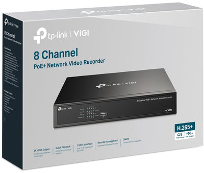 Tp-Link Vigi NVR1008H-8P Netzwerk-Videorecorder (NVR) schwarz