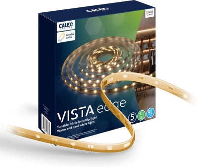 Calex Vista LED-Streifen 5 Meter – für den Innenbereich – warmweißes Licht – inklusive Fernbedienung
