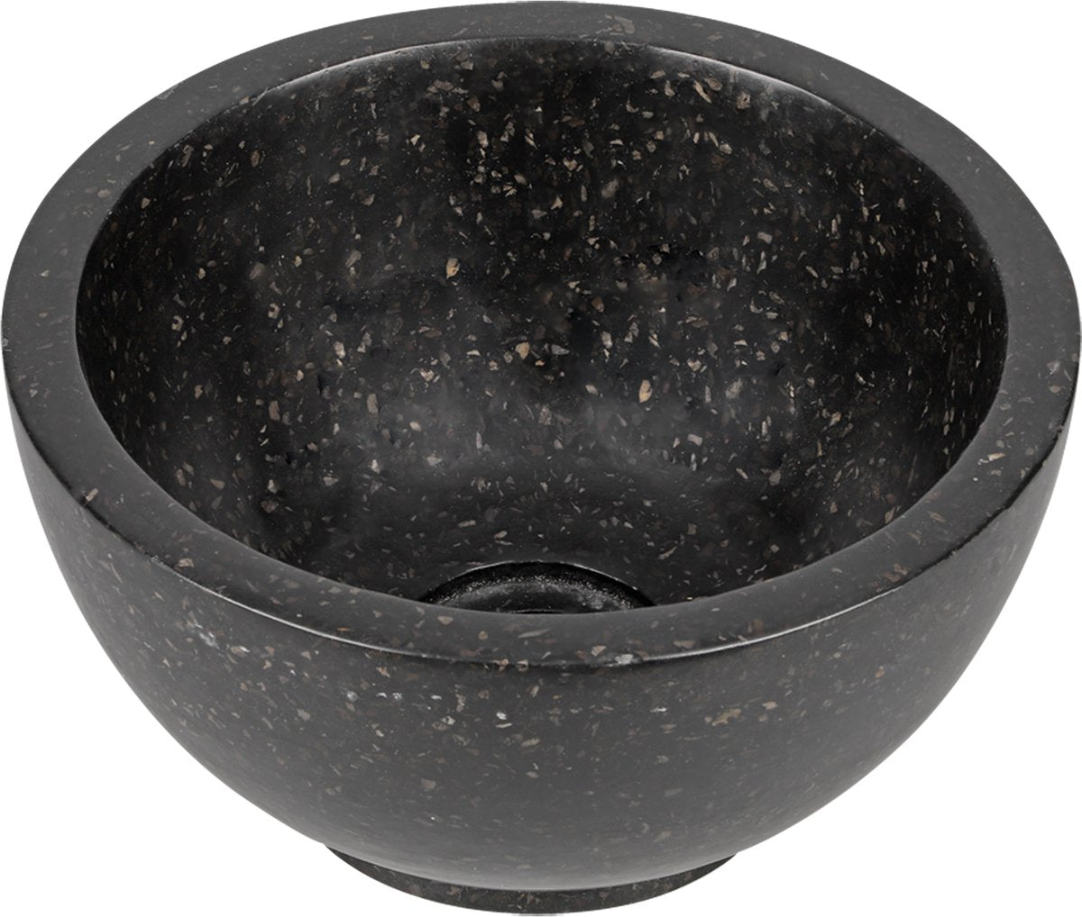 Differnz Flusswaschbecken - 23x23x12cm - Terrazzo schwarz