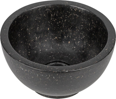 Differnz Flusswaschbecken - 23x23x12cm - Terrazzo schwarz