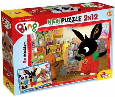 Lisciani Bing Puzzle Maxifloor 2 x 12 – eine Schule!