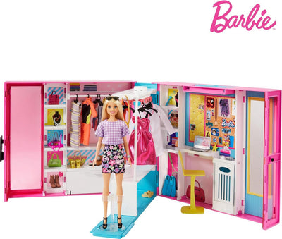 Barbie-Traumgarderobe mit Puppe – Puppenset