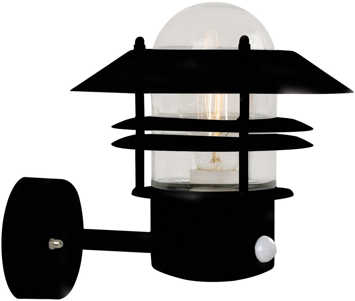 Nordlux Blockhaus-Wandleuchte-Up-Sensor-E27-Schwarz
