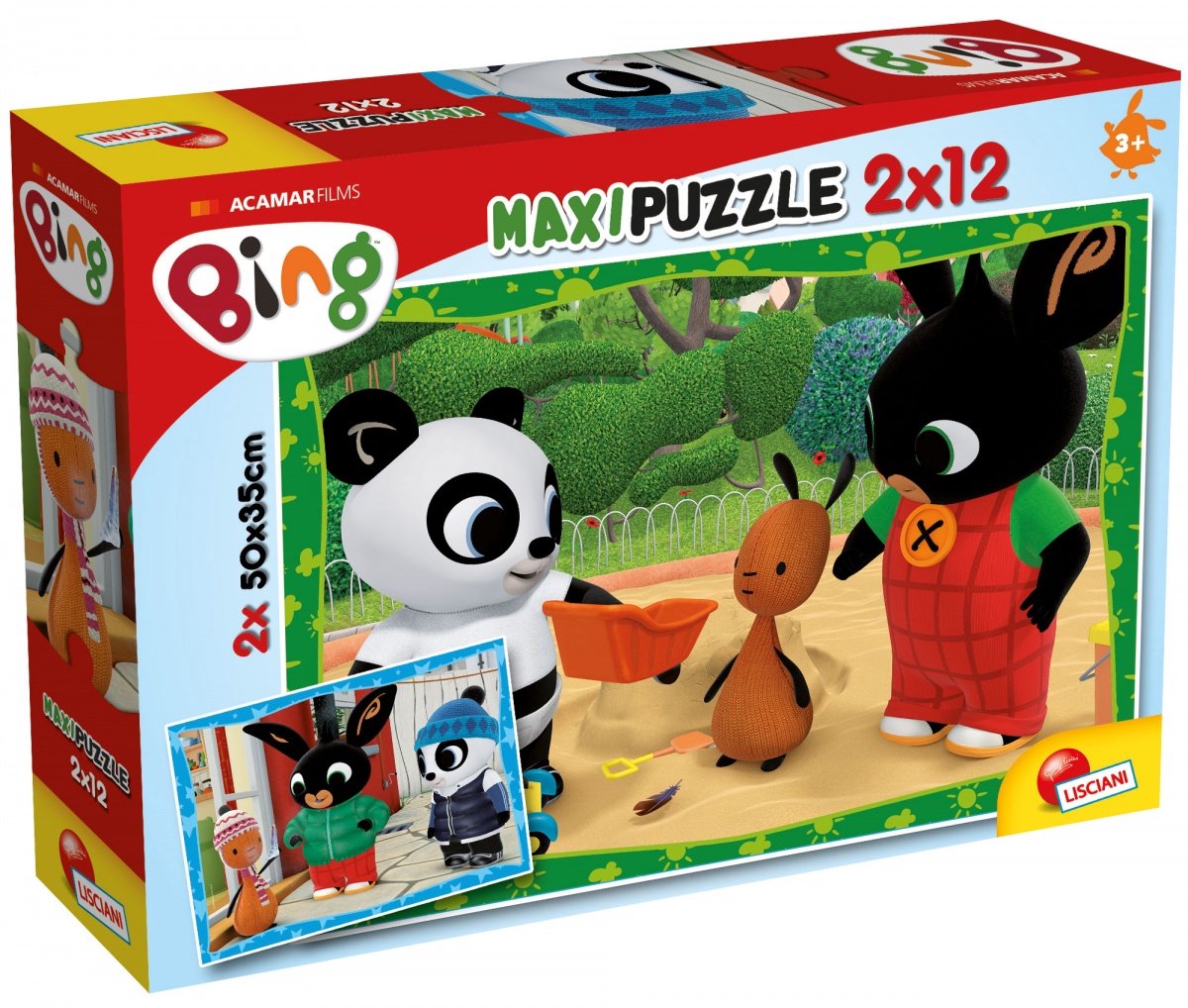 Lisciani Bing Puzzle Maxifloor 2 x 12 – Bing und meine Freunde!