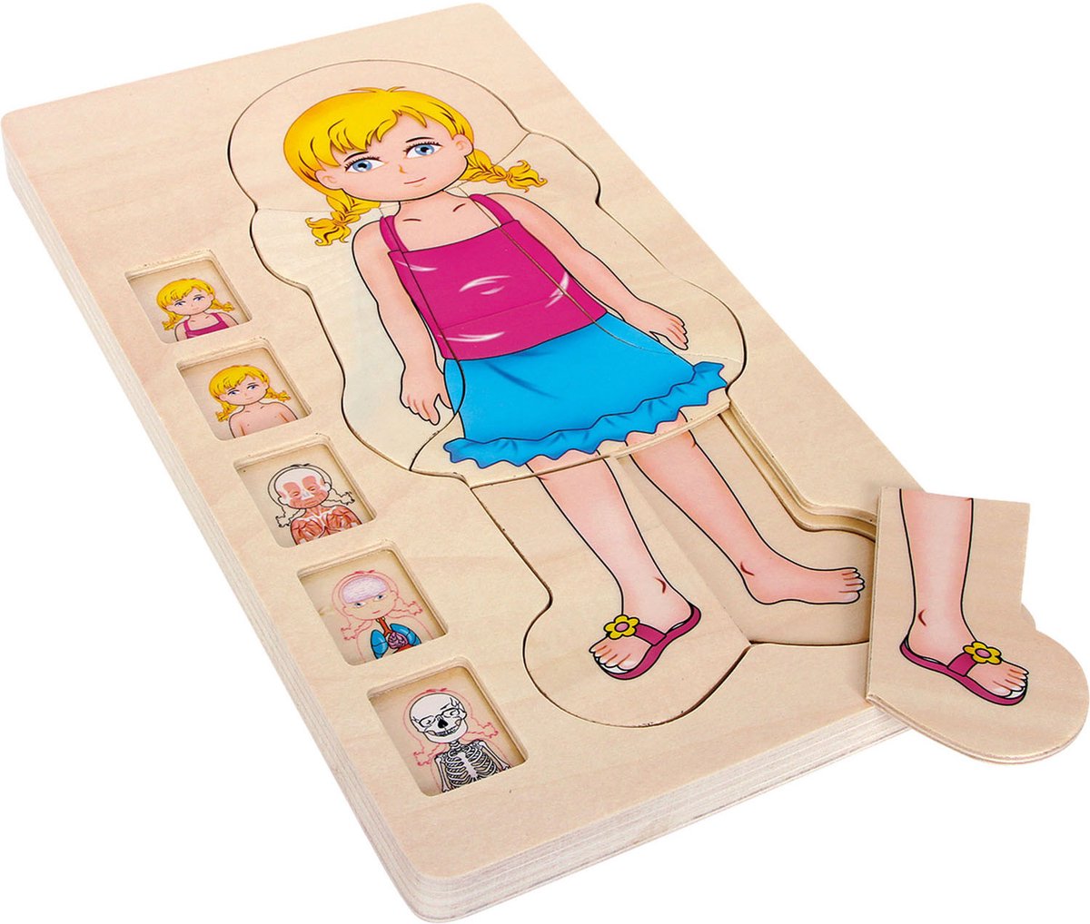 Kleines Fußhölzernkörper -Puzzle Mädchen, 29.