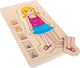 Kleines Fußhölzernkörper -Puzzle Mädchen, 29.