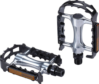 BBB Cycling Bigfeet 2.0 Fahrradpedale Citybike, MTB E-Bike Pedal – Universal – Langlebige Plattformpedale mit Reflektoren – Schwarz – Fahrradpedale – BPD-16B