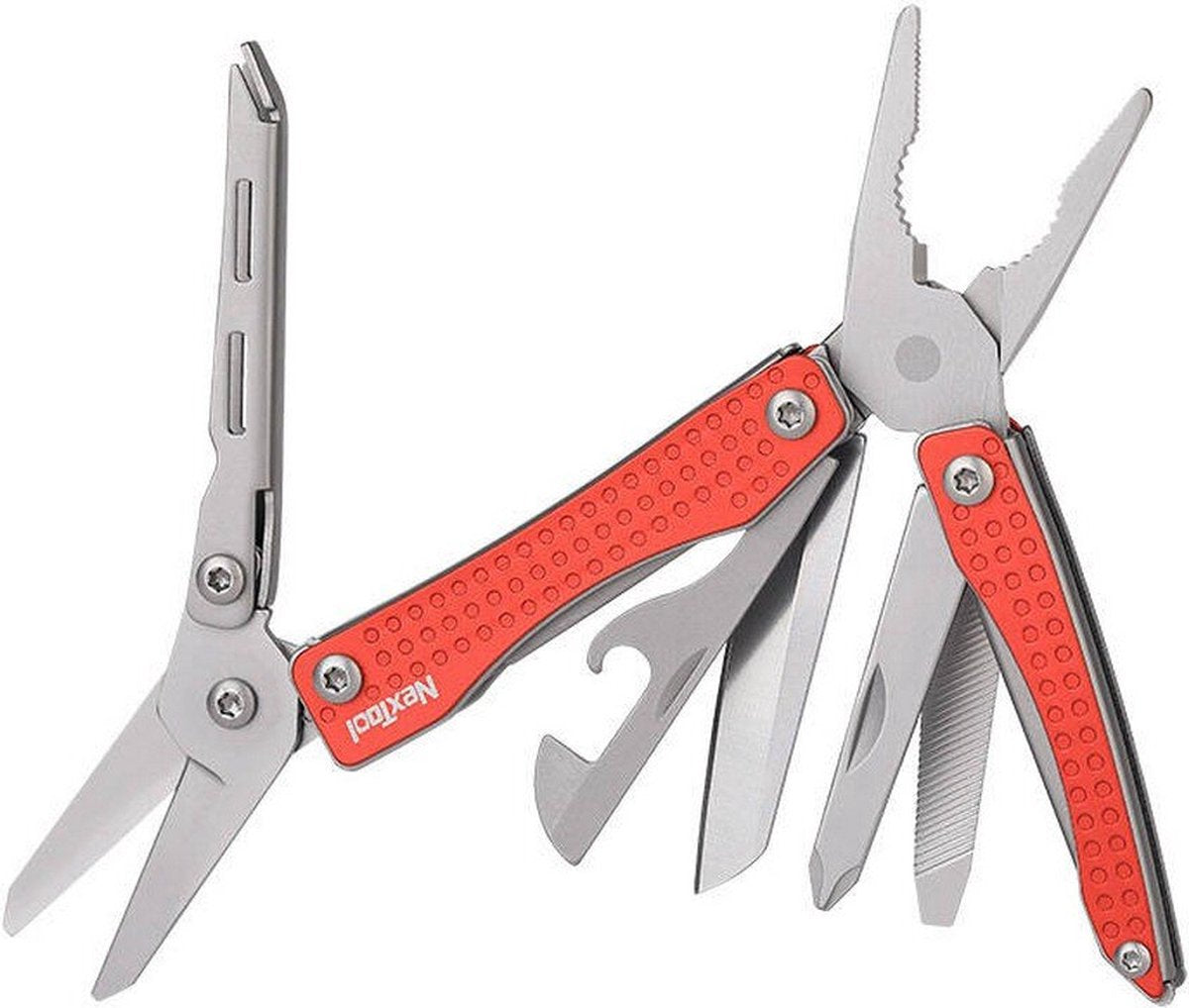 Nextool Mini-Flaggschiff – Multitool 10-in-1 – roter Edelstahl – kompakt, langlebig