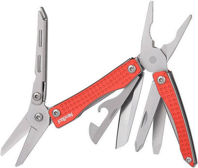 Nextool Mini-Flaggschiff – Multitool 10-in-1 – roter Edelstahl – kompakt, langlebig