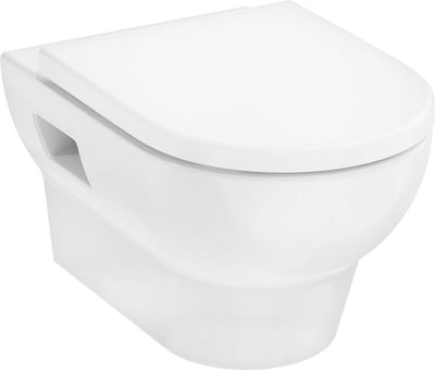 Hansgrohe Gladelake S Wand-WC-Set 540 Aquachannel Flush mit WC-Sitz und Deckel weiß