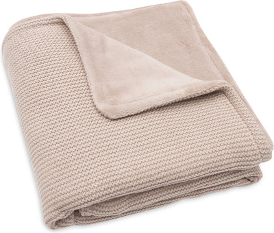 Jollein – Kinderbettdecke 75 x 100 cm – Kinderbettdecke, Kinderbettdecke, Babydecke – Basic-Strick – Basic-Strick – Wildrosen-Fleece
