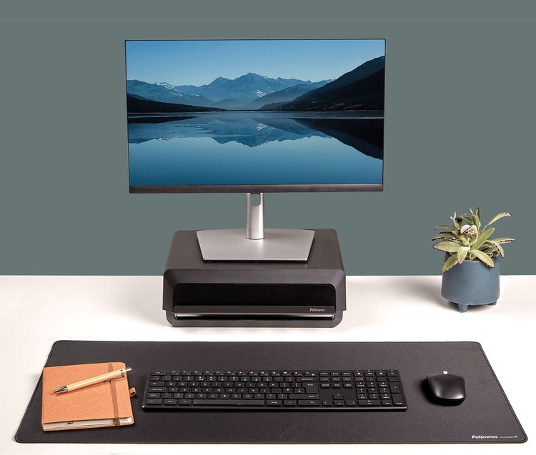 Fellowes Breyta™ Schreibtischunterlage – XL-Schreibtischunterlage – antibakteriell – 83 % recycelt – rutschfest – Schwarz