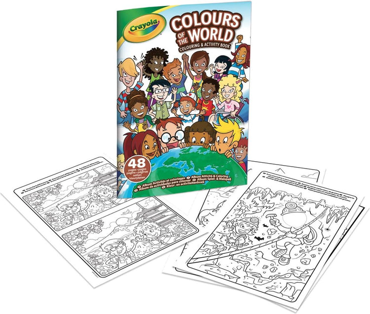 Crayola – Farben der Welt – Malbuch – 48 Seiten zum Ausmalen und lehrreichen Aktivitäten