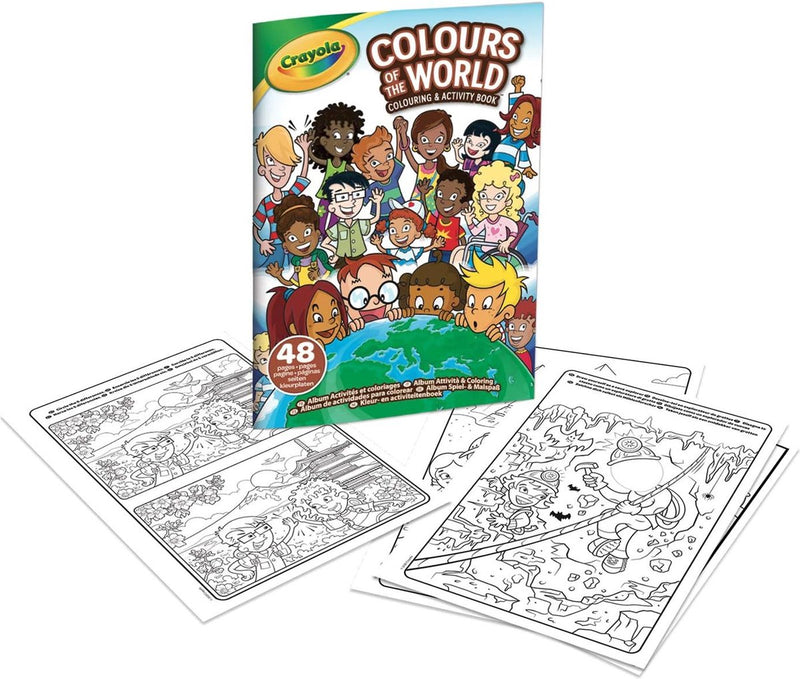 Crayola – Farben der Welt – Malbuch – 48 Seiten zum Ausmalen und lehrreichen Aktivitäten
