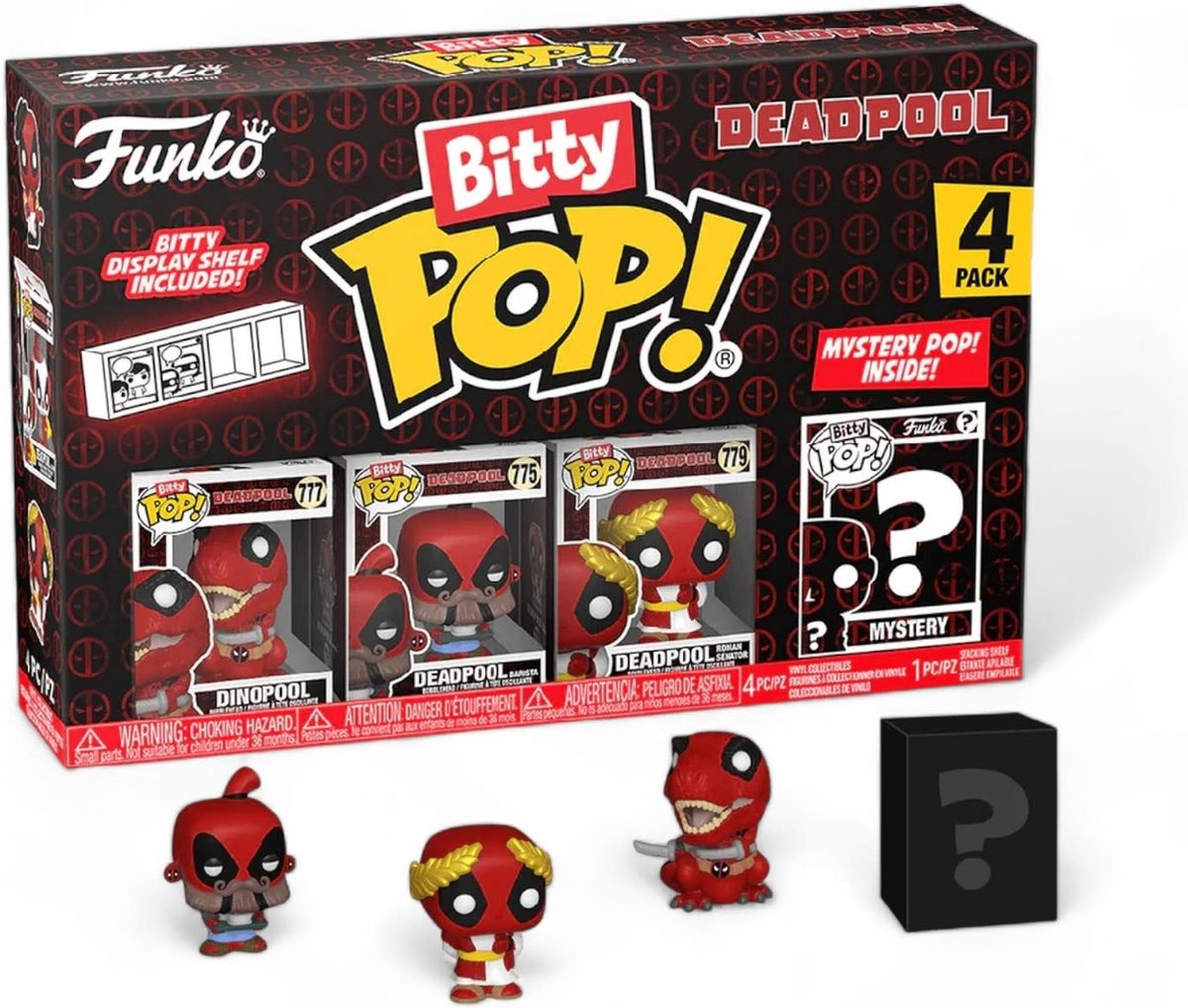 Funko Deadpool Bitty Pop! Vinylfigur 4er-Pack Dino Pool 2,5 cm