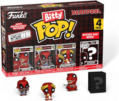 Funko Deadpool Bitty Pop! Vinylfigur 4er-Pack Dino Pool 2,5 cm