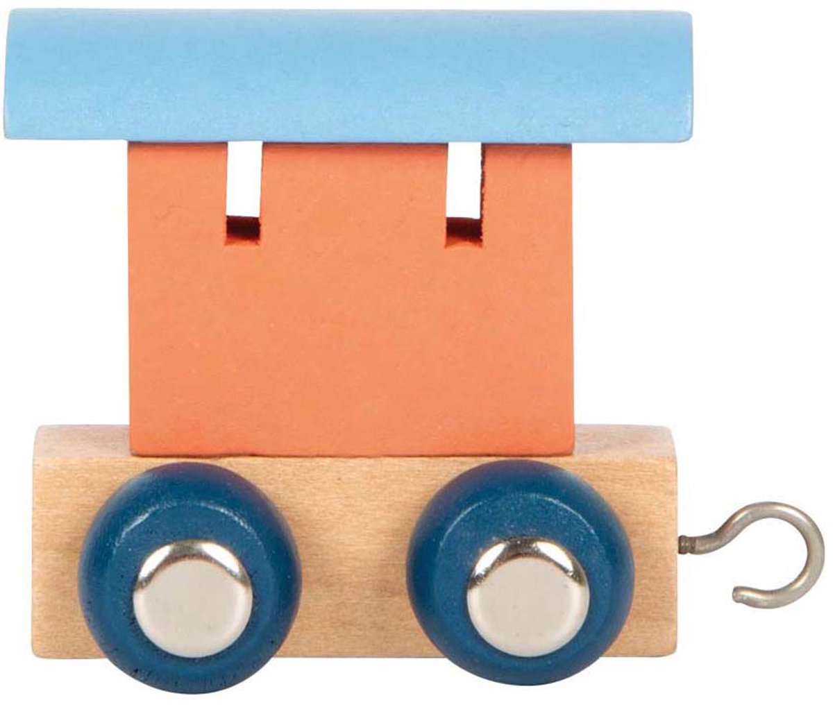 Small Foot - Holzbuchstabenzug Polar - Wagen Lachsrosa Blau - 12 Stück