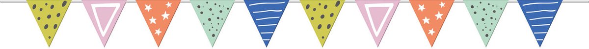 Papierflag -Linie Öko -Party 6 Meter