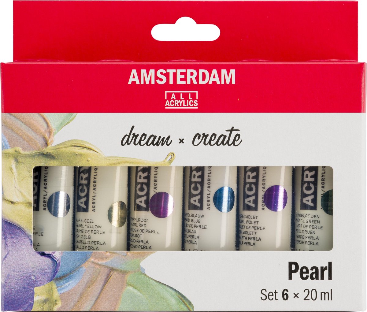 Bruynzeel Amsterdam Standard-Serie Acrylfarben-Perlmutt-Set 20 ml, 6-tlg.