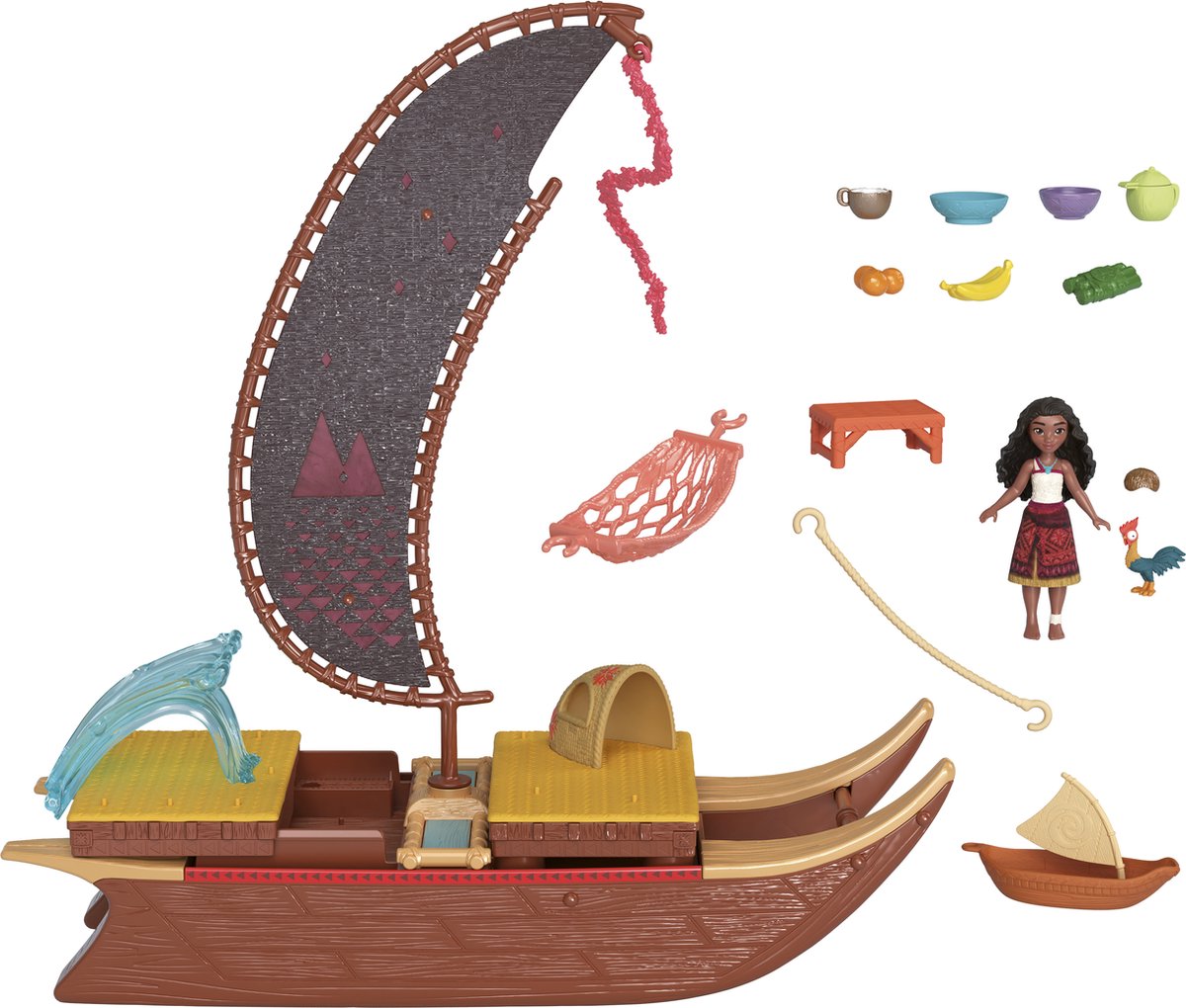 Vaiana Small Doll Transforming Boat