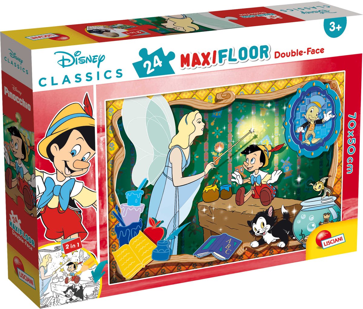 Lisciani Disney-Puzzle DF Maxi Floor 24 Disney-Klassiker – Pinocchio