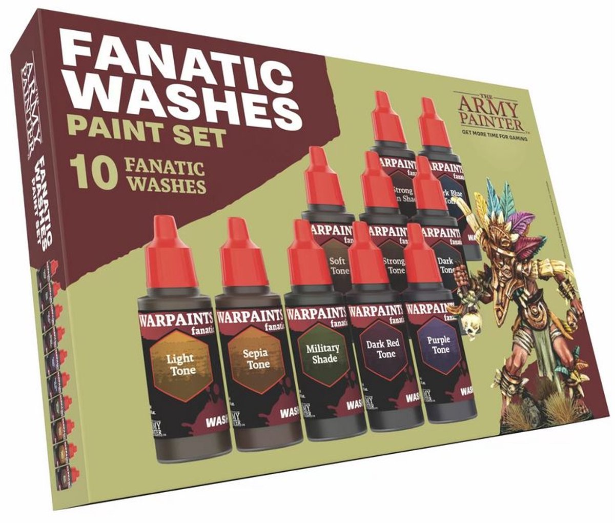 Der Armeemaler – Warpaints-Fanatiker: Waschfarben-Set – 10 × 18 ml Acrylwaschmittel – wp8068p
