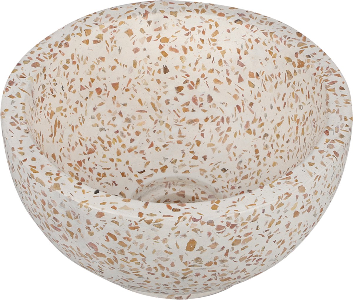 Differnz Boomer Waskom - 21x12cm - rund - Terazzo - Beige