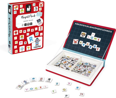 Janod - Magnetibook - Deutsches Alphabet - Magnetbuch-Spielset