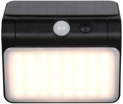 Rl lebe dein Licht Reality Olinda - Wandleuchte - Schwarz - inkl. 1x SMD 2,5 W - Dämmerungssensor - Wandmontage - wiederaufladbar - Solarenergie - 4000k - nicht dimmbar - Bewegungssensor und Orientierungslicht - Außenbeleuchtung - IP44
