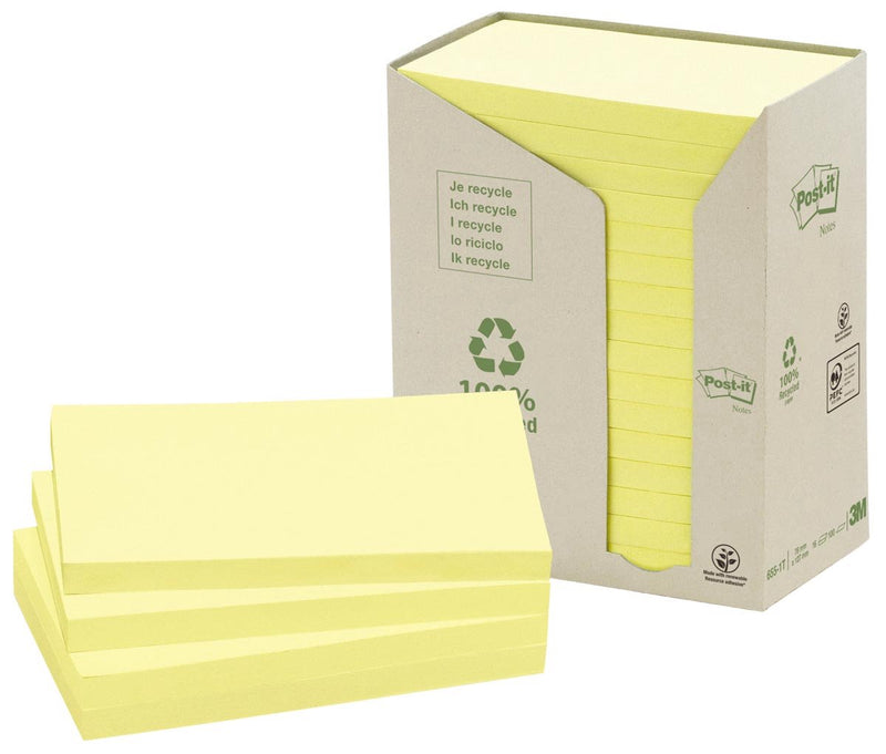 Haftnotizen 655-1t 76x127mm gelb