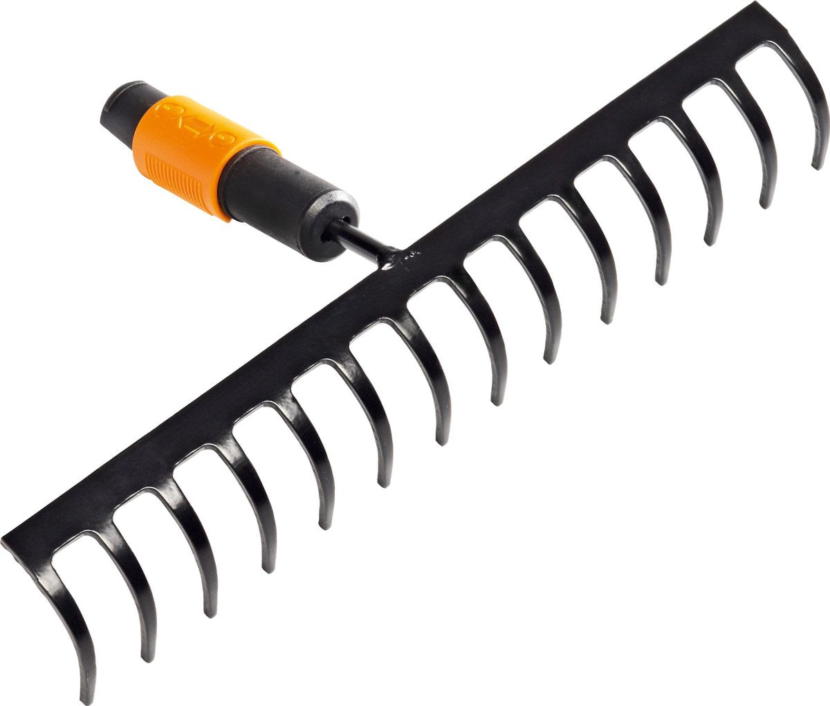 Fiskars Quikfit™ Rechen – Gartenrechen – Aufsatz – 14 Zähne aus Kohlenstoffstahl – 20,5 cm