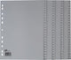 Oxford-Tabs, A4, aus PP, 11-Loch-Lochung, 100 nummerierte Tabs, grau