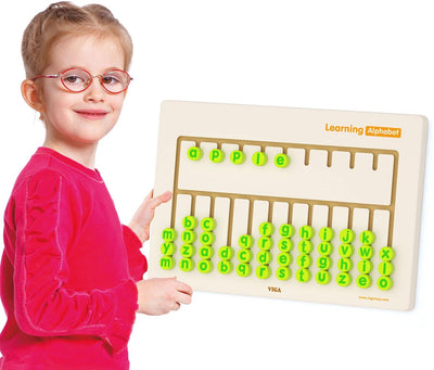 Vigatoys Viga Toys – Wand-Wand-Spiel – Lernen Sie das Alphabet