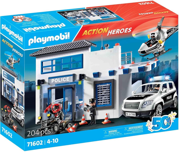 Playmobil Action Heroes Polizeistation mit Fahrzeugen